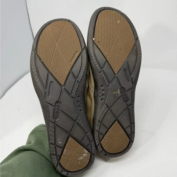 CROCS Men's Beige Slip-On Loafers Sz 12 (WAFGES) - Picture 8 of 8